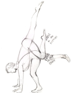 Yogi Handstand Sketch